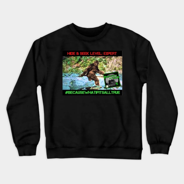 Bigfoot Hide & Seek Expert Crewneck Sweatshirt by Paradelphia